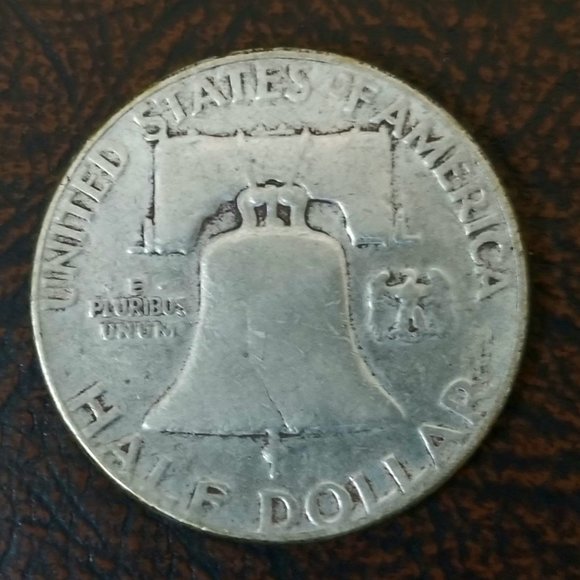 OLD COIN 1952 FRANKLIN HALF DOLLAR NO MINT - Picture 2 of 3